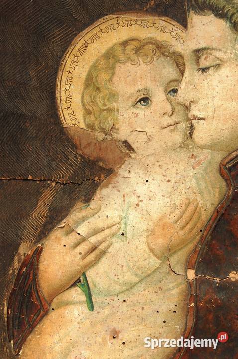 Św Antoni i Dzieciątko Jezus przedwojenny obraz Lublin