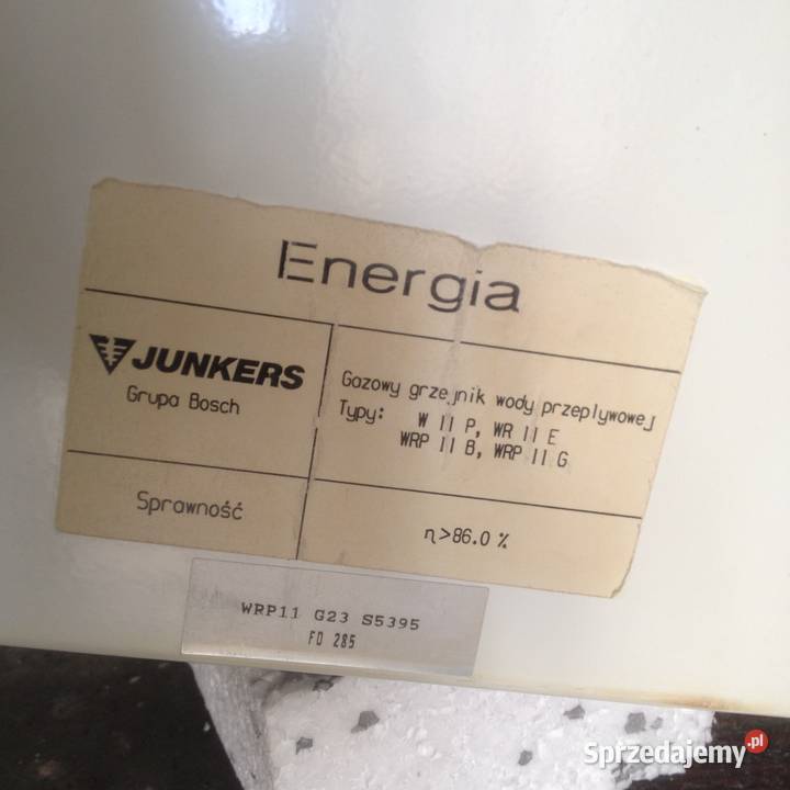 Gazowy podgrzewacz wody Junkers WRP 11G Wrocław