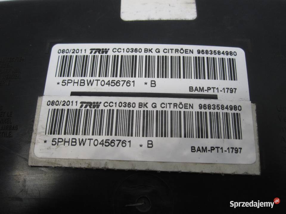 CITROEN DS3 11r AIRBAG poduszka fotela prawa osobowe Poduszki powietrzne Kielce