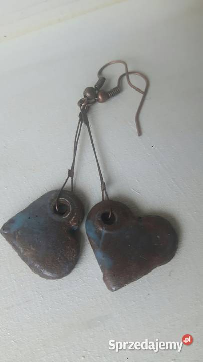 Kolczyki ceramiczne ręcznie wykonane mazowieckie Otwock
