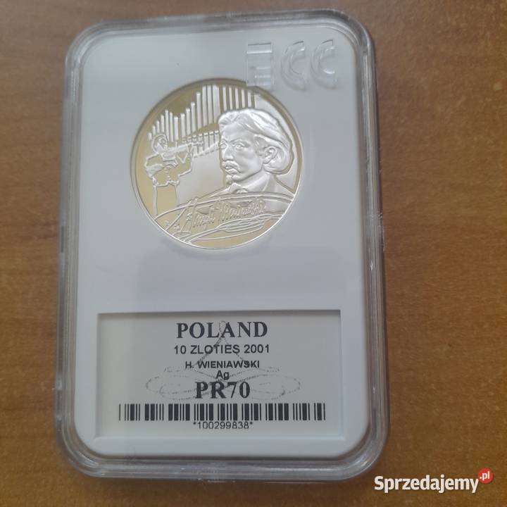 Moneta srebrna Henryk Wieniawski 10 z 2001 r Warszawa