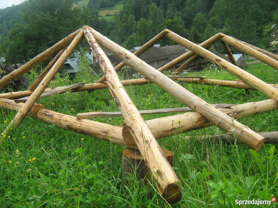 Altana konstrukcja z okrąglaków tanio małopolskie