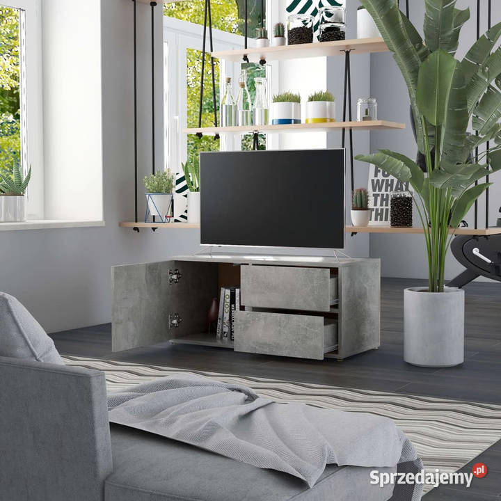 Szafka pod telewizor szarość betonu 80x34x36 Meble Warszawa