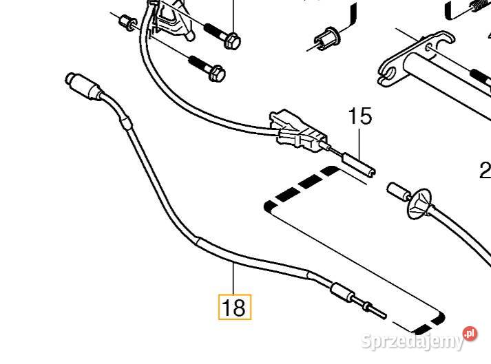 VOLVO S80 lewa linka hamulca postojowego Bielany Wrocławskie