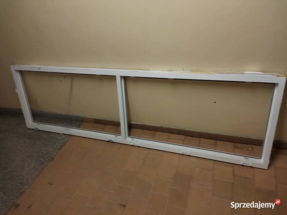 Okno PCV 257x76 dwuskrzydłowe stan idealny