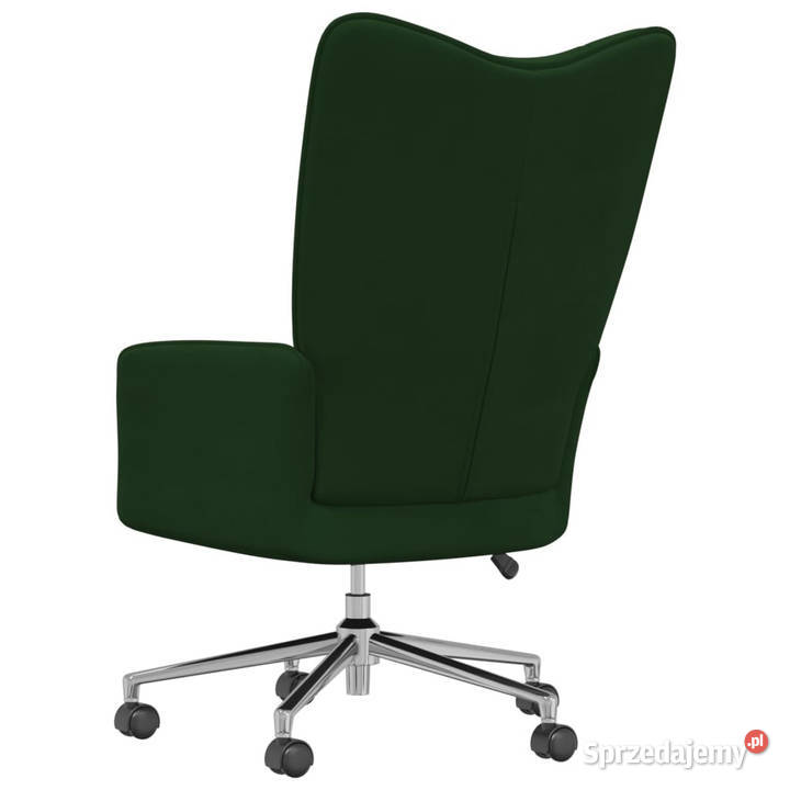 Fotel ciemnozielony obity aksamitem WM328163