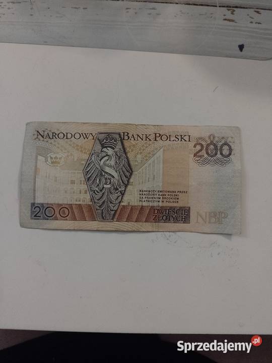 Banknot 200 1994 rzadka seria AK Jastrzębie-Zdrój