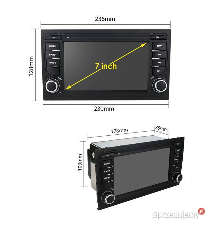 Radio android 10 Audi A4 S4 RS4 8E 8F B9 B7 wifi Siewierz
