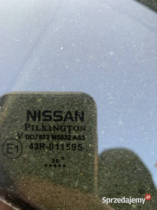 Szyba tylna prawa mała stała Nissan Leaf Pleszew