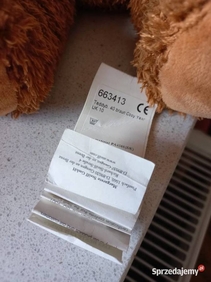 Steiff miś misiu maskotka pluszak nowy 40 Gryfino