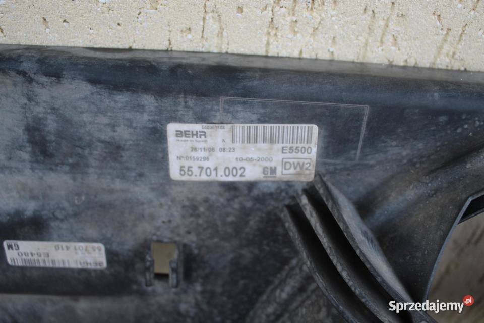 WENTYLATOR CHŁODNICY OPEL CORSA D 10 55701002