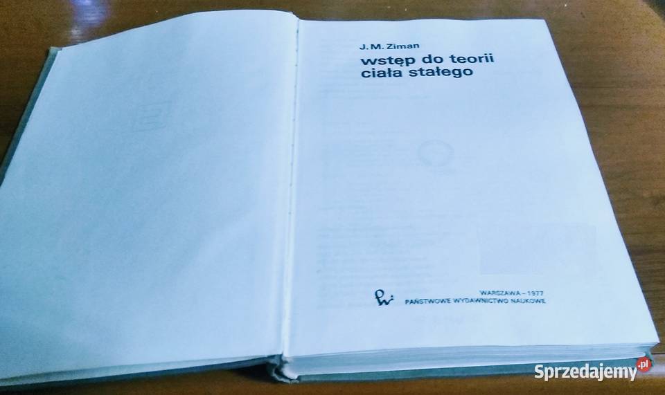 Wstęp do teorii ciała stałego J M Ziman Gdańsk