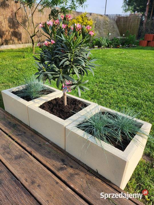 Gazony kwadratowe 40x40x30 donice betonowe mazowieckie