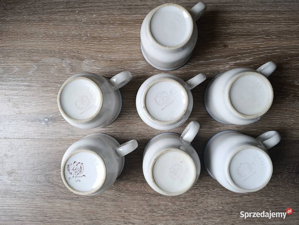 7 filiżanek nieużywanych PRL Pruszków Kielce