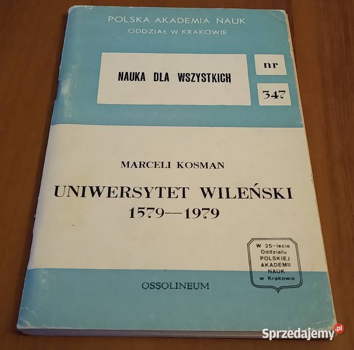 Uniwersytet Wileński 15791979 Marceli Kosman pomorskie Gdańsk