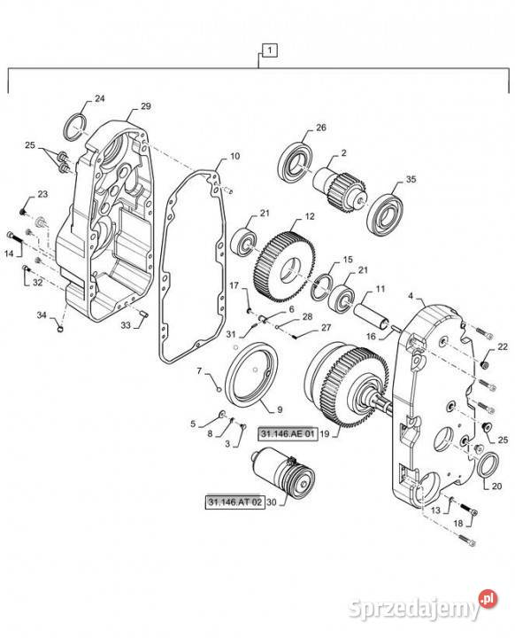 Holland T6090 T6070 Koło zębate 84515859 Jastrzębniki