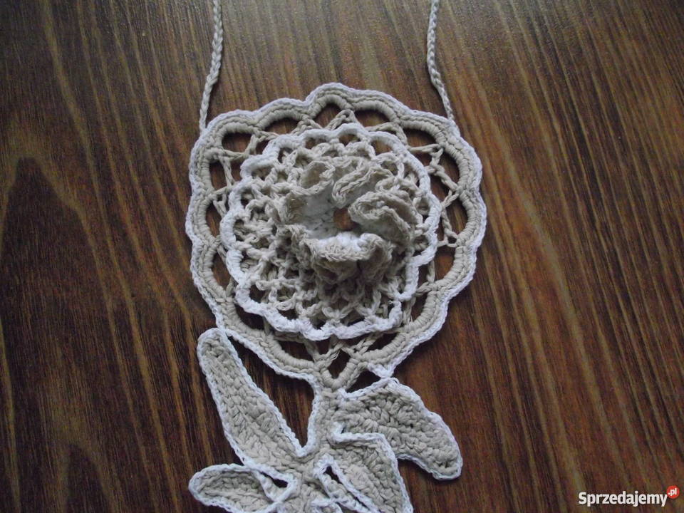 BAWEŁNIANA KORONKOWA AUTORSKA KOLIA wielkopolskie Piła sprzedam