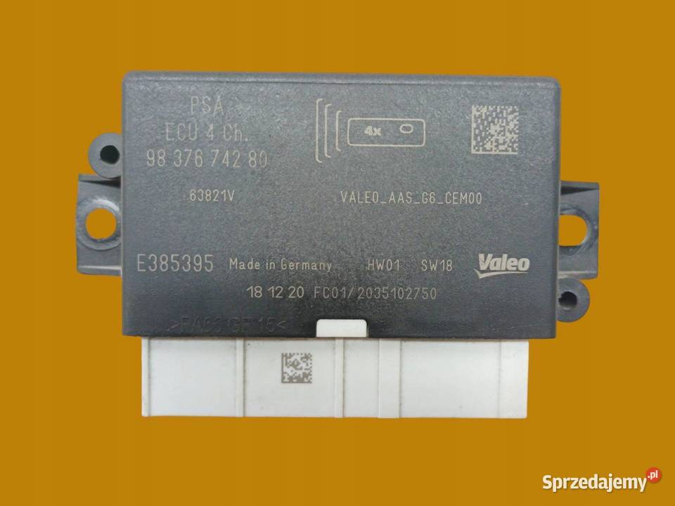 MODUŁ PDC PARKOWANIA 9837674280 Citroen Berlingo Rok produkcji 2021