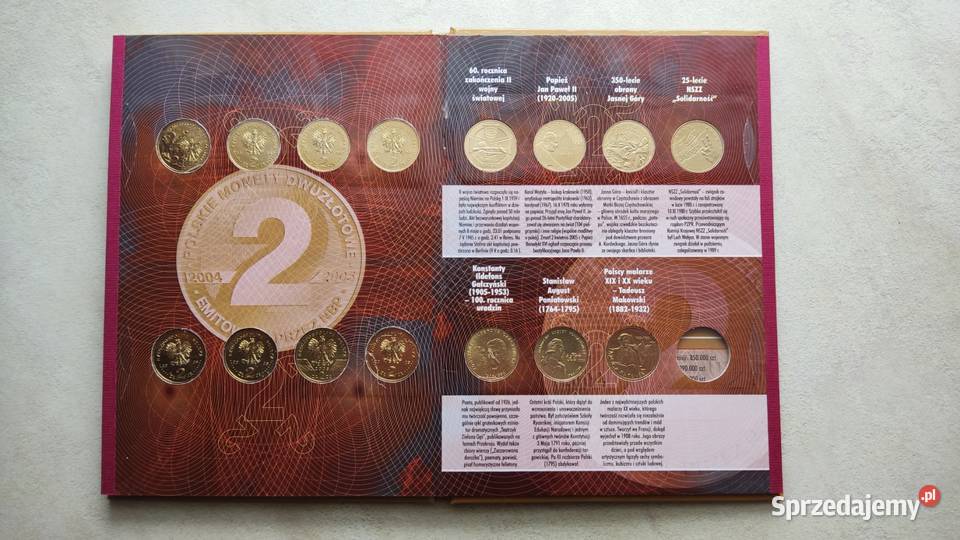 Monety 2 2004r 2005r 23 mennicze album Gdańsk
