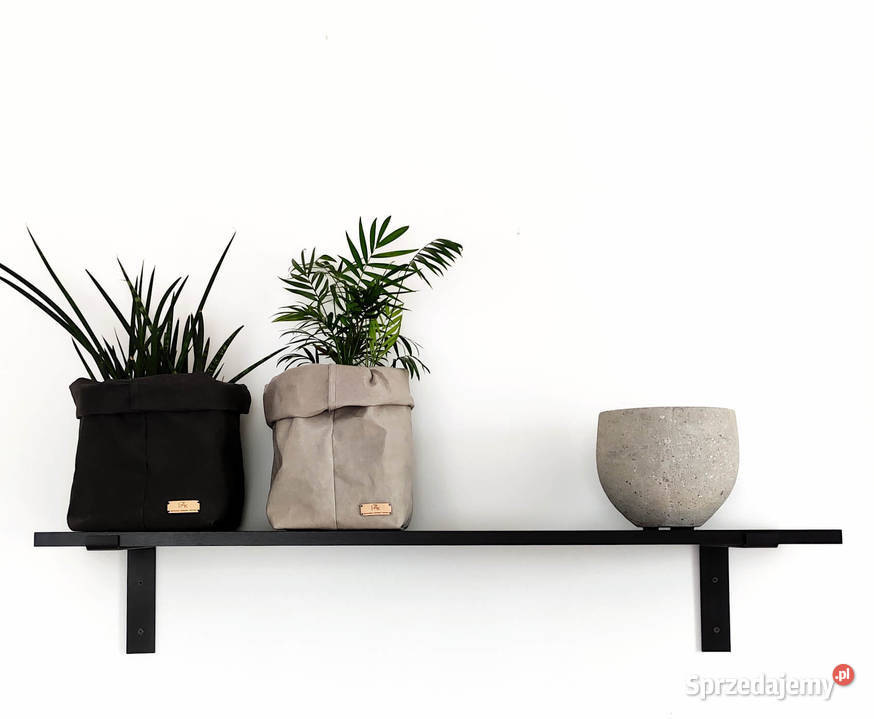 Wisząca półka LOFT z metalowymi wspornikami Gdańsk