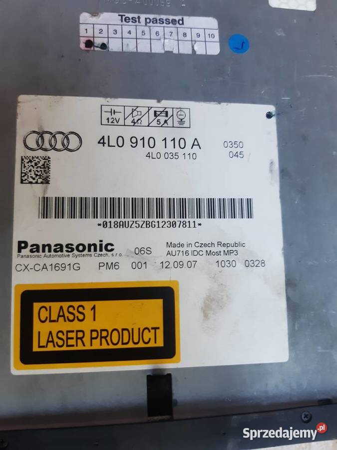ZMIENIARKA CD CHANGER AUDI Q7 4L 05 4L0910110A Panele sterowania, przełączniki dolnośląskie Wrocław