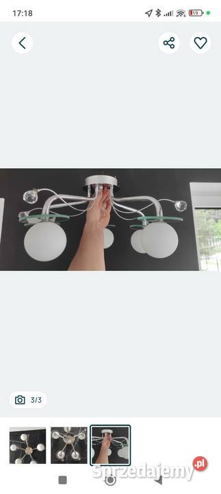 Żyrandol kule krysztaly mazowieckie Szydłowiec