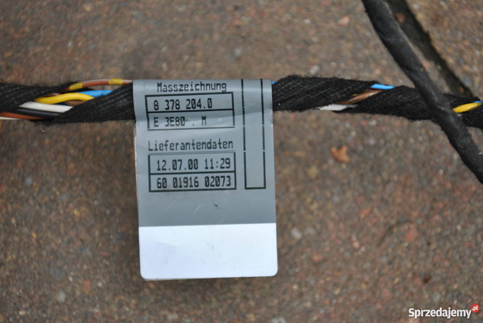 Wiązka elektryczna drzwi lewe BMW E46 COUPE Poręba