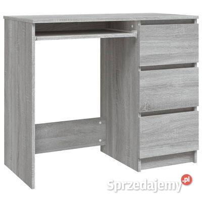 vidaXL Biurko szary dąb sonoma 90x45x76 materiał