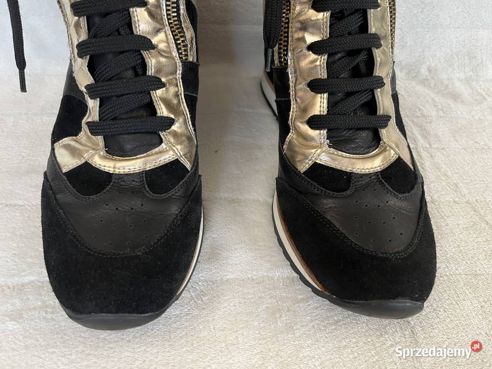 Eleną Lachi skórzane sneakersy damskie ukryty skóra Półbuty Jastrzębie-Zdrój