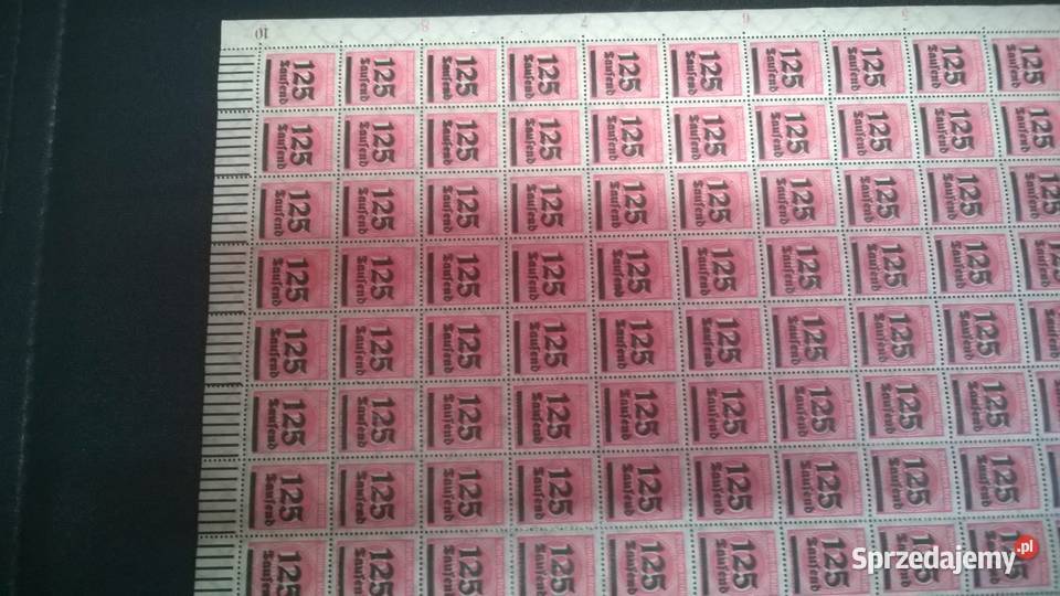 znaczki 125 marek 1923 Deutsches Reich ARKUSZ Filatelistyka Antyki, Sztuka, Kolekcje Warszawa