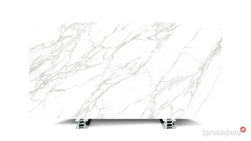 Spiek kwarcowy Calacatta Reale Silk grubość 9 mm Piaseczno