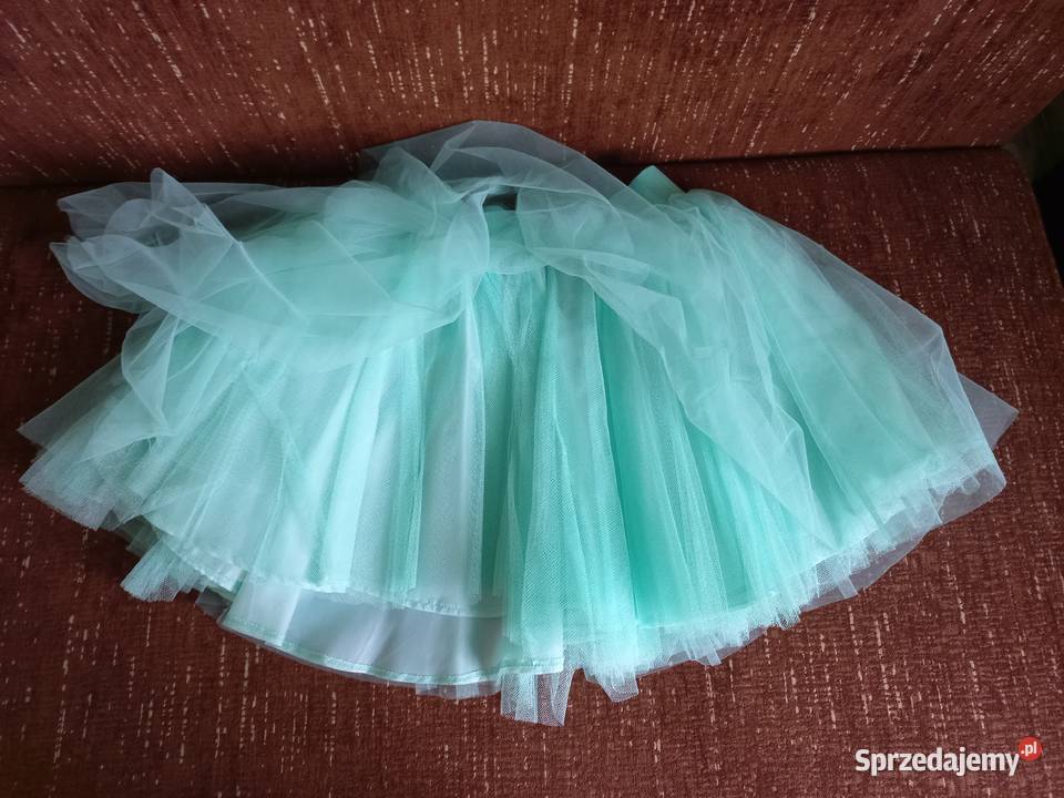 Turkusowa pastelowa rozkloszowana spódnica