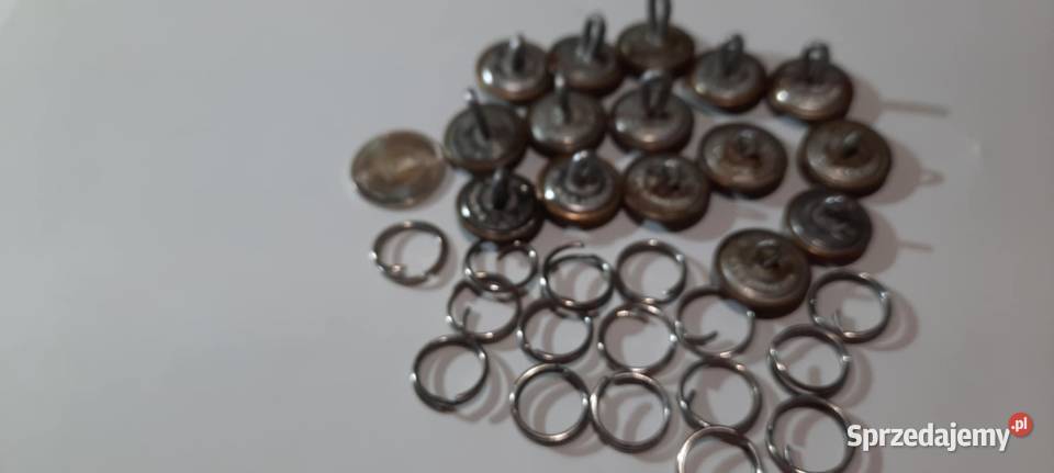 GUZIKI WOJSKOWE Niemcy groszek 15 sztuk bez