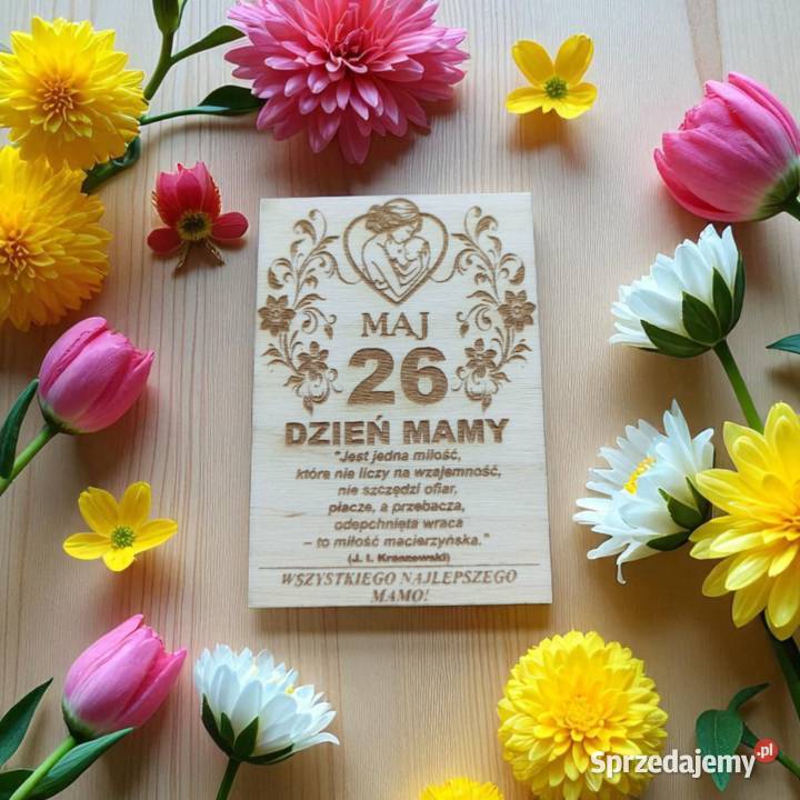 Drewniany Magnes Kartka z kalendarza na Ślub Pozostałe Lublin