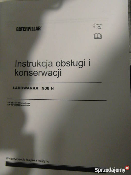 INSTRUKCJA OBSŁUGI DTR CATERPILLAR 908H2 i iNNE zachodniopomorskie sprzedam