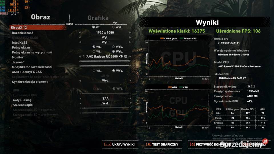 Komputer Gamingowy Ryzen 5 2600 RX 5600 XT 6GB Ostrów Wielkopolski