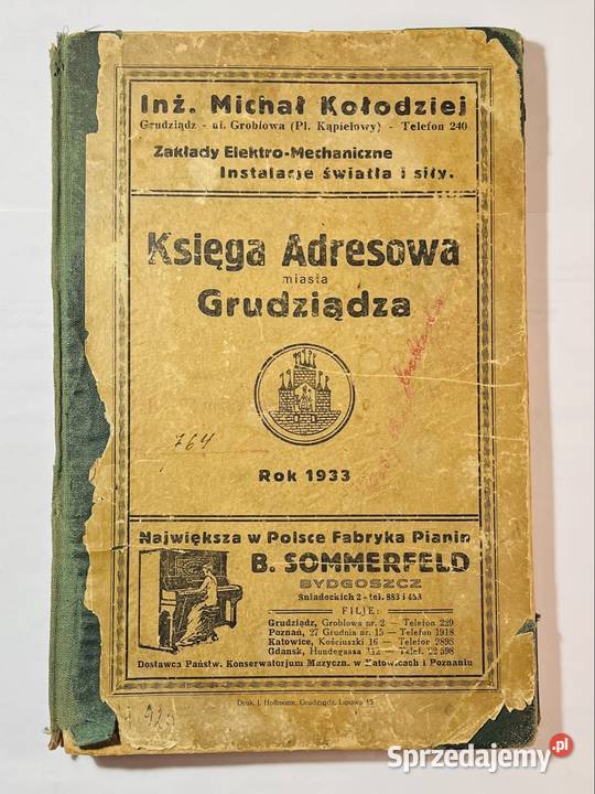 Księga Adresowa miasta Grudziądza z 1933 roku