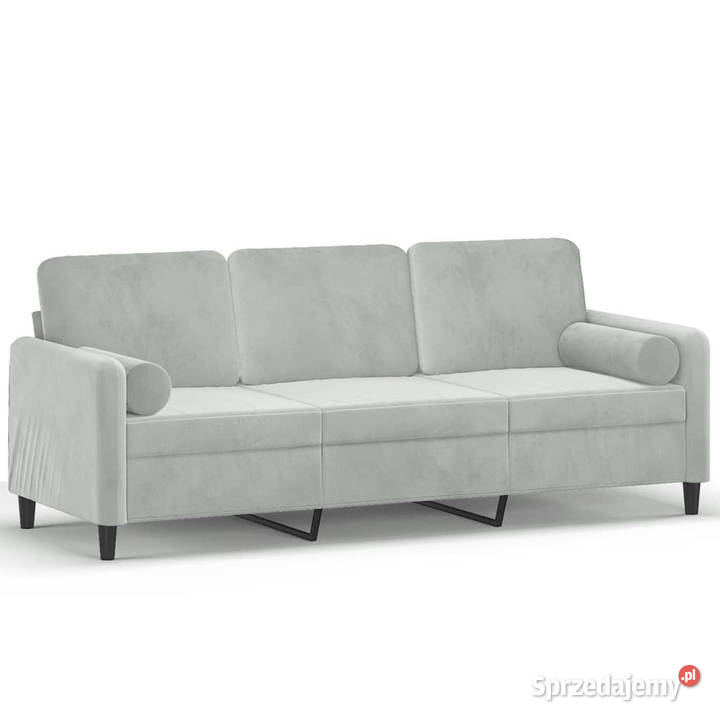 3osobowa sofa z poduszkami jasnoszara 180 mazowieckie Warszawa