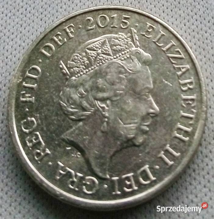 WIELKA BRYTANIA ONE POUND2015 r HERB KRÓLEWSKI2