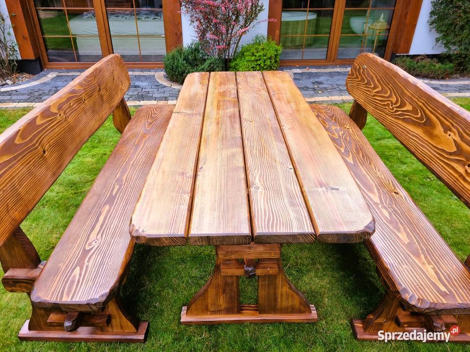 Meble do ogrodu ogródka drewniane taras ogrodowe