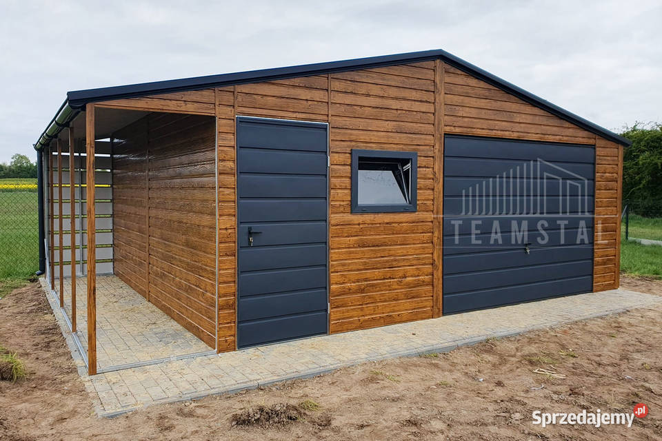 Garaż Blaszany 7x6m Brama Wnęka Drzwi Okno 42m2 mazowieckie sprzedam