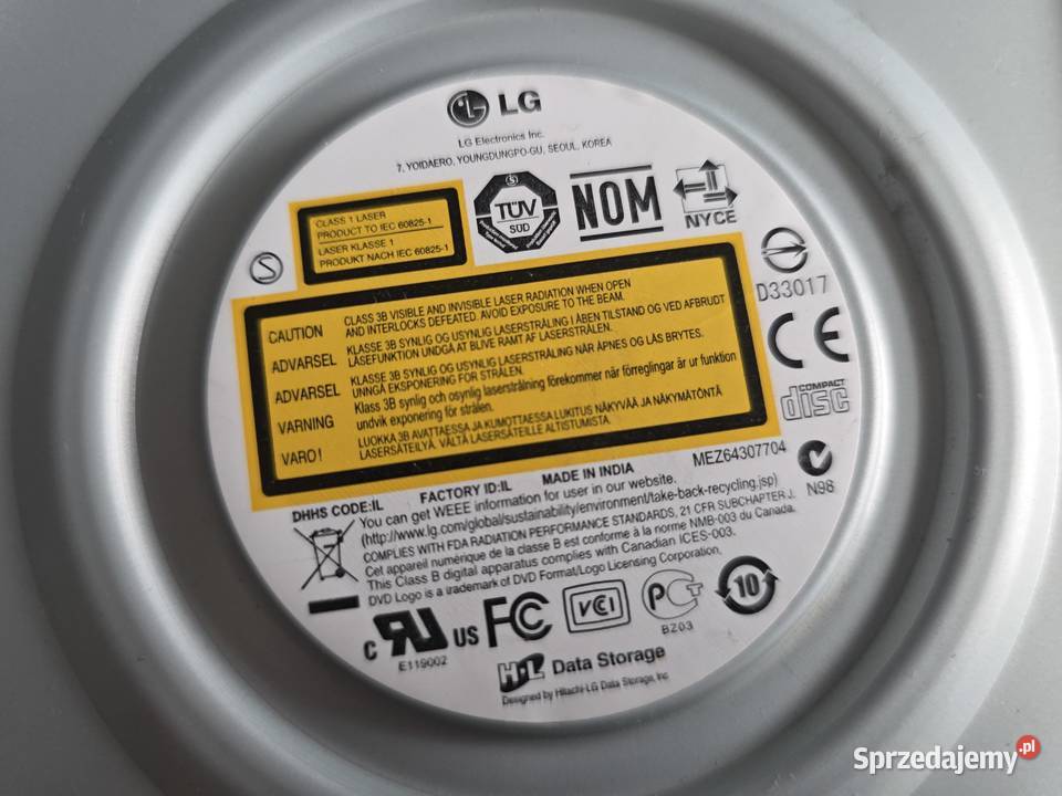 Napęd DVD nagrywarka LG MEZ64307704 dvdrom DVD +/- RW Łódź