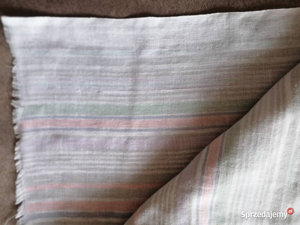Tkanina muślin bawełniany w paseczki