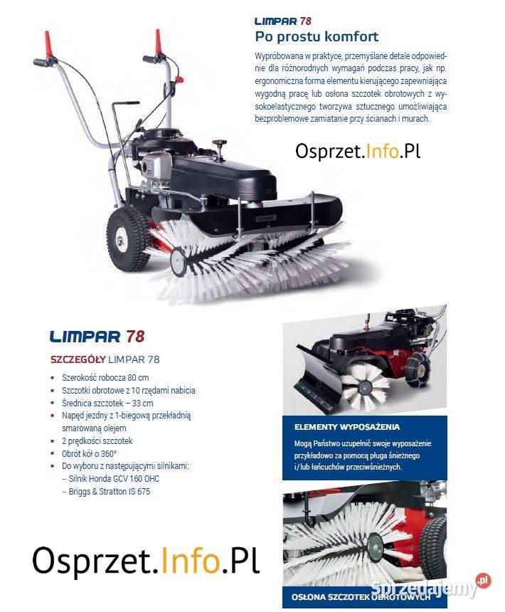 Zamiatarkoodśnieżarka Limpar 78 z silnikiem