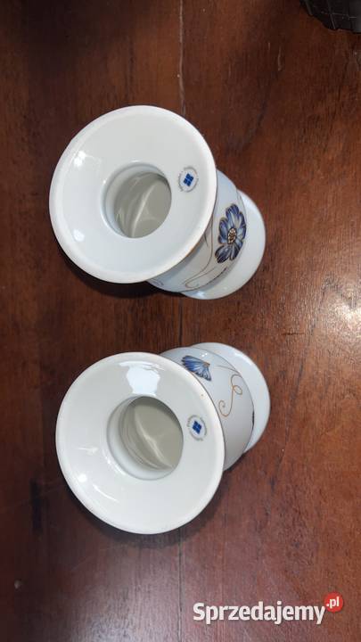 Świecznik z motylami Apilanlehti Fyrklvern Porcelana i szkło pomorskie Gdańsk