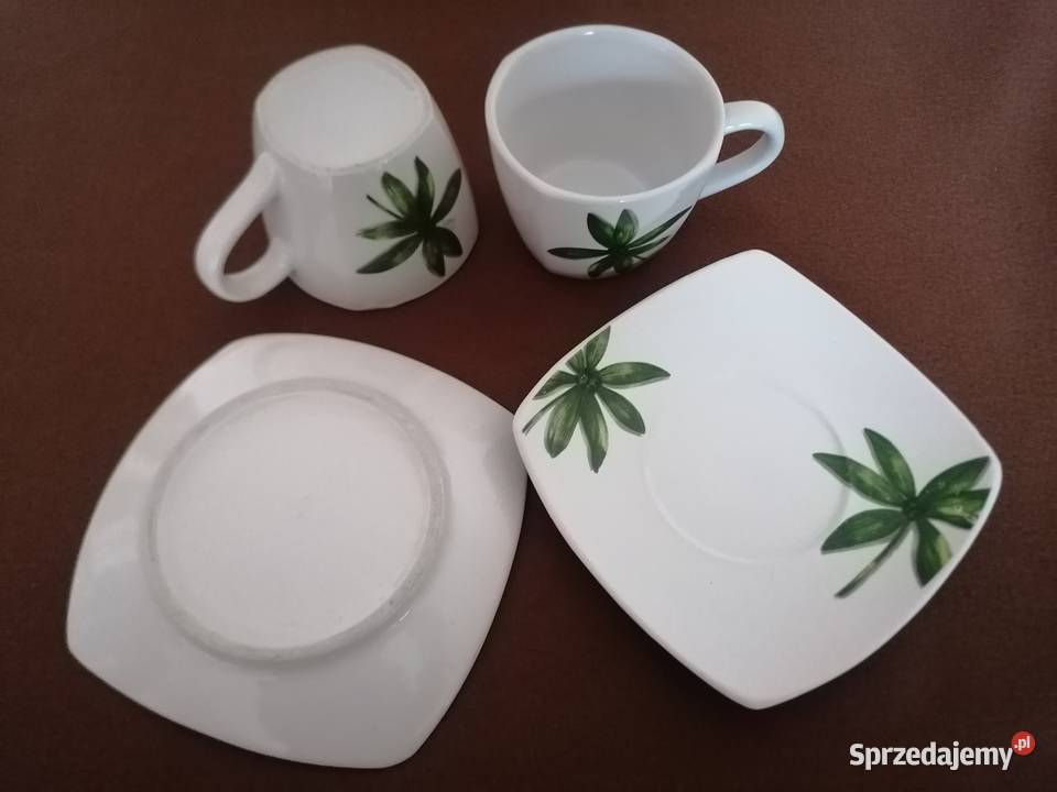 Filiżanki do kawy i herbaty z palmąCeramiczne z