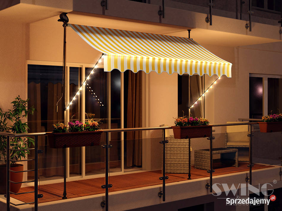 markiza zaciskowa balkonowa tarasowa led Pozostałe Kalety