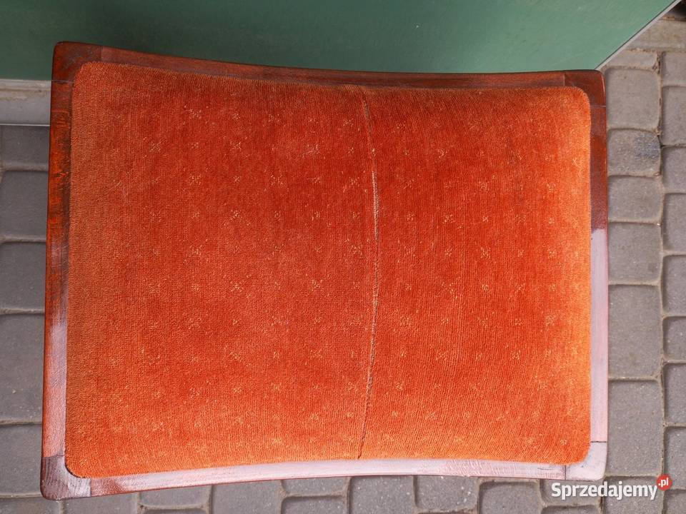 Stary taboret stołek na sprężynach do fortepianu Rawicz
