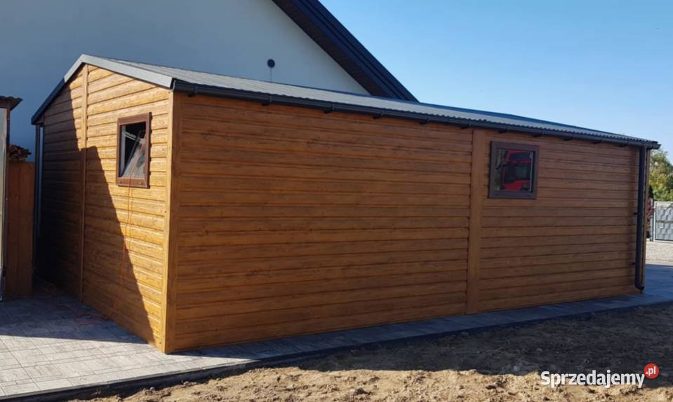 Garaż Blaszany 5x5 z wiatką brama uchylna świętokrzyskie Starachowice