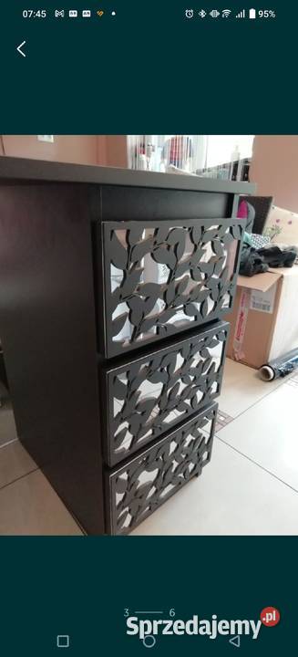 Stylowa toaletka biała lustrzana 3 szuflady